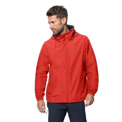 Jack Wolfskin Stormy Point Rain Jacket (waterproof/windproof/breathable) red Men